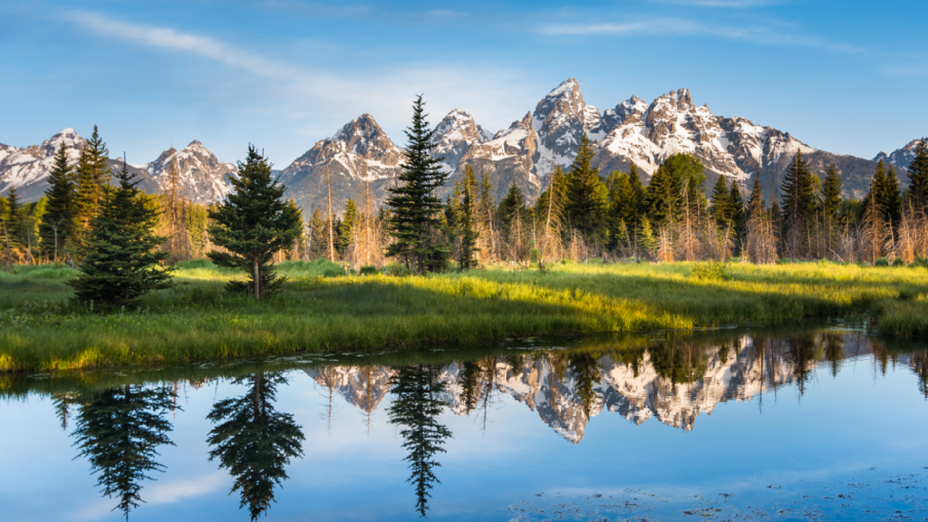 Grand Teton National Park in Wyoming tijdens een rondreis door de Rocky Mountains in Amerika.
